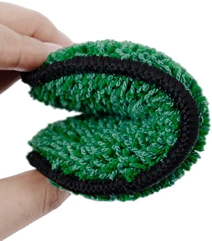 POLYTE Microfibre Buffing and Cleaning Pad (6 Pack, 13 cm Round, Green)