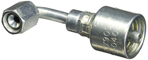 Image of Gates G25179-0404 Female JIC 37 Flare Swivel - 90 Bent Tube (MegaCrimp)