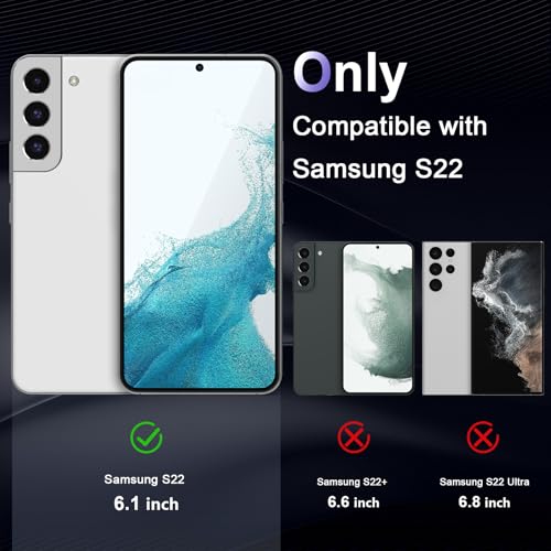 Image of Case for Samsung Galaxy S22 5G, Military Grade Drop Protection Phone Case, Yellowing Resistant, Anti-Scratch Hard PC Back, Shockproof Hard Ultra-Thin Protective Cover, Clear