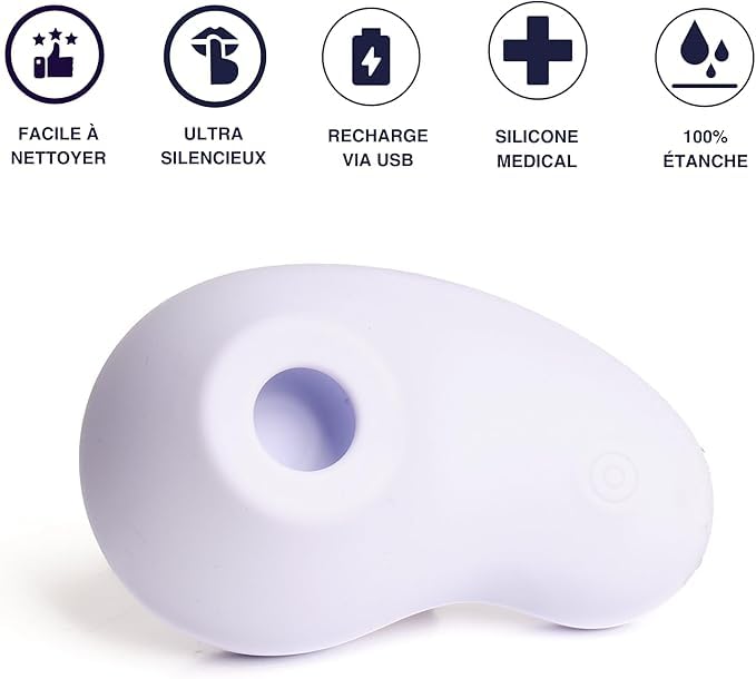 Mon Amour Stimulateur Succion Intime - 3 Vitesses 7 Fréquences Silicone | Stimulation sans contact, recharge magnétique, silicone doux ABS, étanche IPX7, 50-100 min autonomie, discret moins de 55 dB