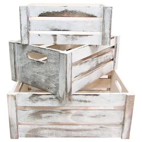 Admired By Nature Rustic Wood Crate Set Cover