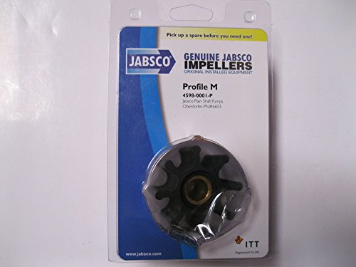 Jabsco 4598-0001-P, Neoprene, Drive Type 3, 8 Blade, 2-9/16 Diameter, 2 Width, 5/8 Shaft, Brass Insert