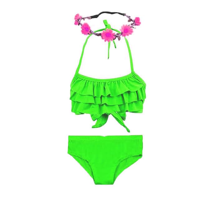 HIBA CREATIONS Baby Girl Green Color Bikini with Panty 3-6 Months - Image 2 thumbnail