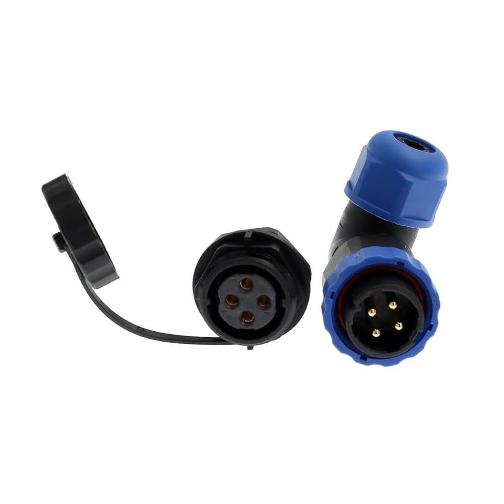 Amazon.co.jp: HangTon SD20 4ピンコネクター 防水 円形 航空