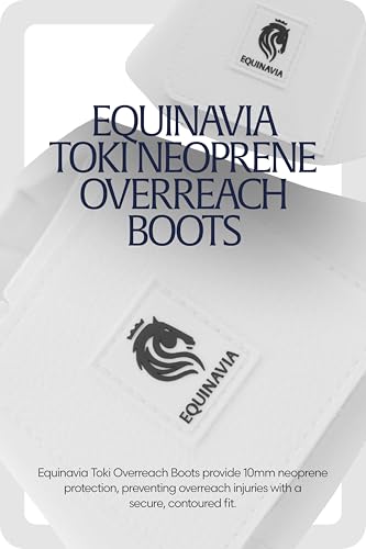 Image of Equinavia Toki Pull On Bell Boots for Horses, Durable Neoprene Equine Boots | Comfortable Horse Hoof Boots for Daily Turnout, Overreach Protection Hoof Boots, Equestrian Training Competition Show, Riding