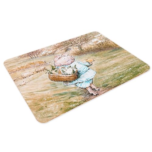Sets de table en liège Béatrix Potter | Lot de 4 napperons souples grand format 39,5x28,5 cm