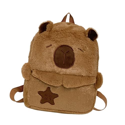 YIJU Mochila Capibara Mackpack Daypack para mulheres diárias viajando, Marrom