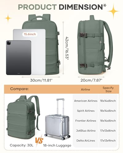 Image of coofay Travel Backpack For Women Men Airline Approved Carry On Backpack Flight Approved Waterproof Sports Luggage Backpack Casual Daypack Small Hiking Backpacks
