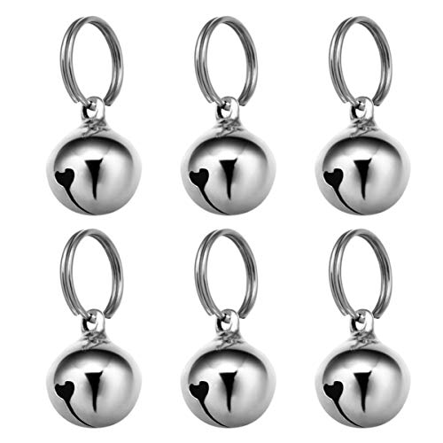 TOVINANNA Pet Bells Accessories 6pcs 16mm Collar Necklace Bells for Cats Dogs Use