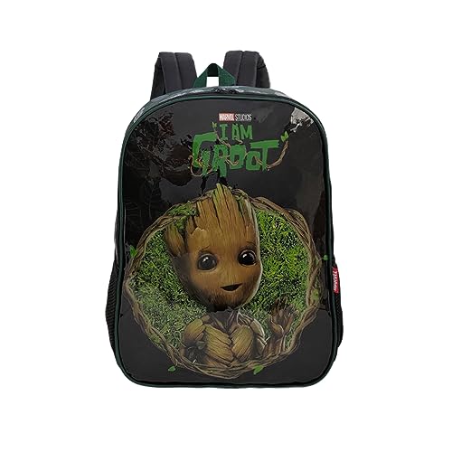 Mochila Costas Escolar Infantil Juvenil Guardiões da Galáxia Luxcel Cor:Verde Preto;Tamanho:M