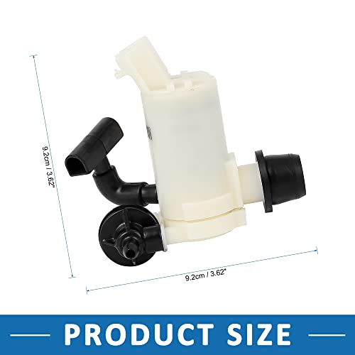 A Absopro Windshield Washer Pump Motor 76806-Tk6-A12 Car Windshield Cleaning Washer Pump For Honda Fit 2009-2013 Plastic Black White #TOP2