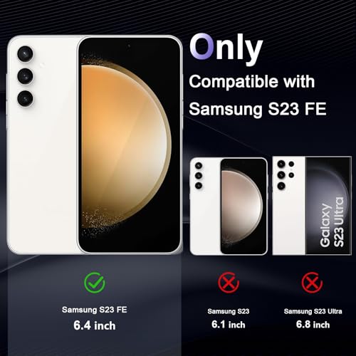 Image of Case for Samsung Galaxy S23 FE 5G, Military Grade Drop Protection Phone Case, Yellowing Resistant, Anti-Scratch Hard PC Back, Shockproof Hard Ultra-Thin Protective Cover, Clear