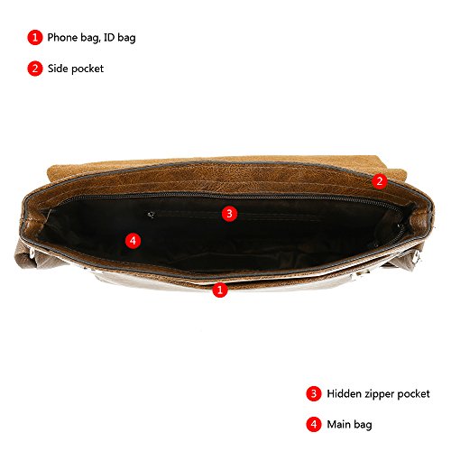 Borsa a tracolla in pelle a casual da uomo jeep