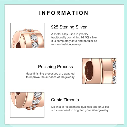 Erizteya Rose Gold Clip Charm For Bracelets Alloy For Women's Bracelets Necklaces,Birthday Mother's Day Christmas Girls Gifts #TOP1