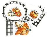 Pumpkins and Leaves Fall Harvest Thanksgiving Luncheon Dinnerware Disposable Paper Party Supplies...