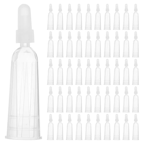 IMUSINICE Puntas Dispensadoras para Ampollas 1-3 Ml 50 Unidades de Plástico Tpe Transparente Protección para Dedos Repuesto para Frascos Pequeños Uso en Laboratorio y Dosificación