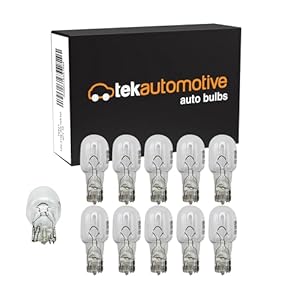 Tek Automotive 921 Car Bulbs Brake Light Tail Light Indicator Light Reverse Light Bulb Fog Light 12V 21W W2.1×9.5D Capless Car Light Bulbs – Box of 10