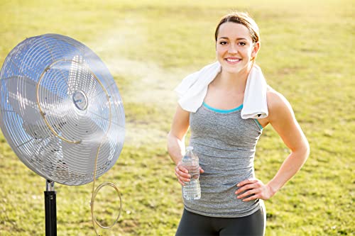 Image of Fan Mist Kit- Outdoor Cooling Fan Misting System- Do It Yourself Misting System- Made in USA with Brass /Stainless Steel Nozzles