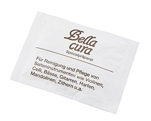 Bellacura Poliertuch getränkt, zur Reinigung und Pflege von Saiteninstrumenten, gebrauchsfertig, Made in Germany