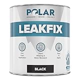 Polar Leak Seal Paint - Waterproof Roof Sealant for Leaks & Cracks - Seals and Protects Roofs, Gutters, & Drainpipes from UV Damage - Easy One Coat Application - Black - 1L