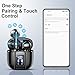 Wireless Earbuds, Bluetooth 5.4 Headphones, 48H, Stereo Ear Buds, LED Display Earphones with Mic, IP7 Waterproof In EarBud, Comfort Fit, Bluetooth Earbuds for Phone Android iOS, Sport, Walk, Black