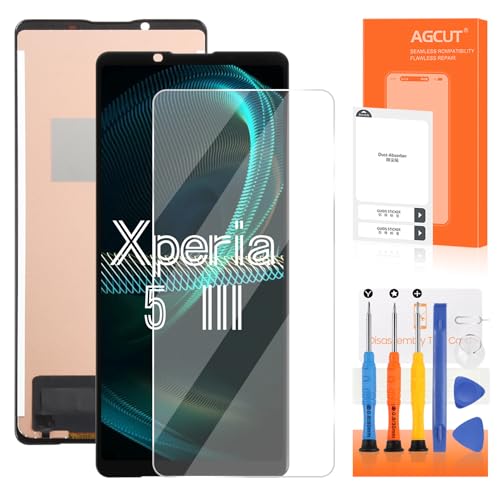 AGCUT Écran LCD pour Sony Xperia 5 III Écran de Rechange pour Sony Xperia 5 III XQ-BQ52 XQ-BQ72 XQ-BQ42 XQ-BQ62 6,1 Pouces LCD Display Digitalizer Ecran...