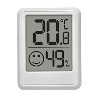 TFA Dostmann Digitales Mini Luftfeuchtigkeitsmesser Innen, 30.5060.02, Raumthermometer, Hygrometer, Feuchtigkeit und Temperatur messen, zur Raumklimakontrolle, inkl Batterie, weiß