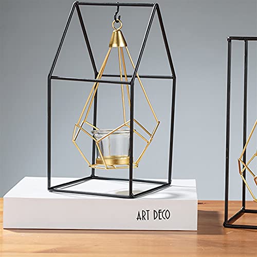 Grands bougeoirs géométriques en métal – Centre de table décoratif moderne pour mariages, décoration d'intérieur, cérémonies et anniversaires – Bougeoirs élégants pour intérieurs élégants
