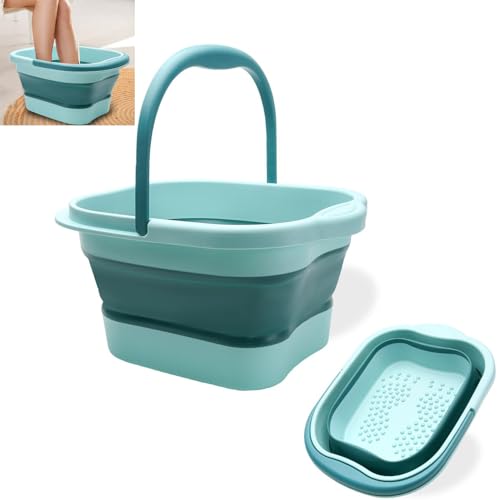 Roysmart Bain de pieds pliable avec massage, 13 l, bain de pieds pliable pour soulager le stress, seau pliable, grand seau de bain pour les pieds, soulagement de la fatigue