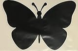 Retractable Screen Door Decals (Stickers) - 5 per Package - Keep Children Safe - Alert Birds, Dogs, Kids - Warn, Protect, Window Safety - Butterfly (Black) (New+Improved Sizing!)