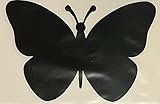 Retractable Screen Door Decals (Stickers) - 5 per Package - Keep Children Safe - Alert Birds, Dogs, Kids - Warn, Protect, Window Safety - Butterfly (Black)