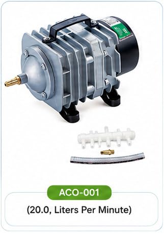 Image of Air Pump /Oxygen Pump, for Aquarium Hydroponics, Fish Tank, Fish Farming Biofloc, Air Pump, Bubbler, Pond Aerator (3.2, Liters Per Minute)