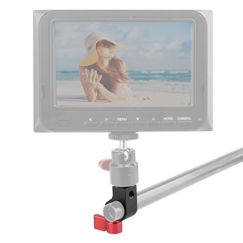 Camvate 15Mm Single Rod Clamp With Two 1/4"-20 Screw Hole For Camera Dslr Rail System(Red, 2 Pieses) - 1781 #TOP2