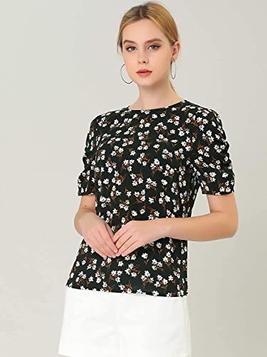 Image of TAGAS Women's Floral Puff Sleeves Western Top