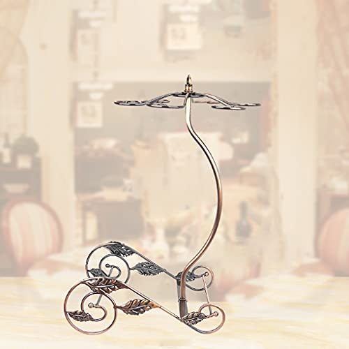 Soporte para botellas y copas de vino de metal, 6 copas miniatura 6