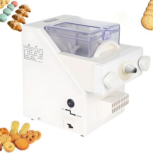 HuanEssentric Máquina Automática para Hacer Galletas,con 8 Boquillas Reemplazables,6 Moldes Galletas,50-60 RPM,Fácil Usar,para Tiendas Postres,Cocina,Hogar