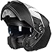 ILM Motorradhelm Klapphelm Integralhelm Doppelvisier ECE22.06 Modell 159,Mattes Schwarz,M