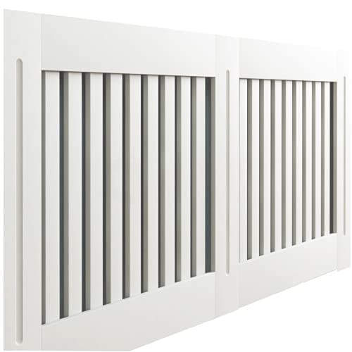 FATIVO Cache Radiateur Blanc Bois 172x19x92cm - Grille Couvercle Vertical Design Moderne MDF