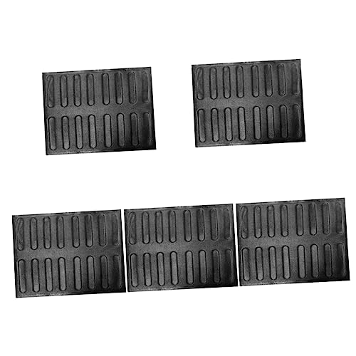 Hemoton 5pcs Multi-functional Bread Pan for Easy Baking Non-stick and Washable Cavity French Bread Mold for Homemade Baguettes and Hot Dogs Kitchen Essential