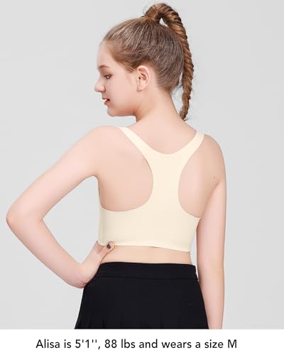 Training Girls Bras for Teens 10-16 Racerback Seamless Design with Removable Soft Padding Bras3
