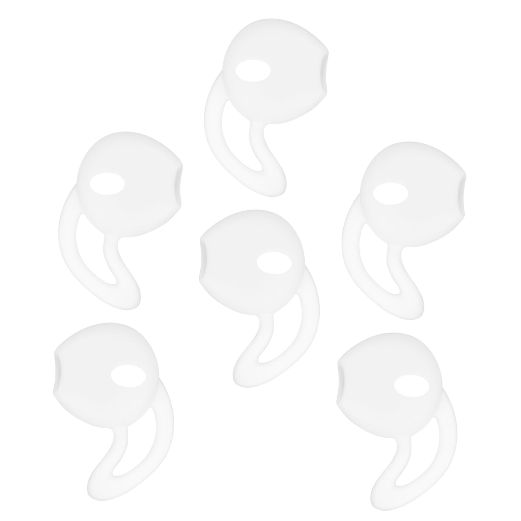 KOMBIUDA 6Pcs Silicone Ear Hooks for Headsets Skid Earphone Protectors Compatible with Airpods of Durable Earbud Accessories