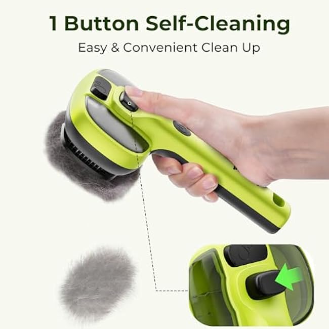 Pecute Cat Steam Brush, Self-Cleaning Steam Cat Brush with 2 Water Spray Modes, Large Capacity Tank, Steaming Renu Dog Brush for Shedding Massaging Grooming, Cool Mist Only-ouFFRlMM