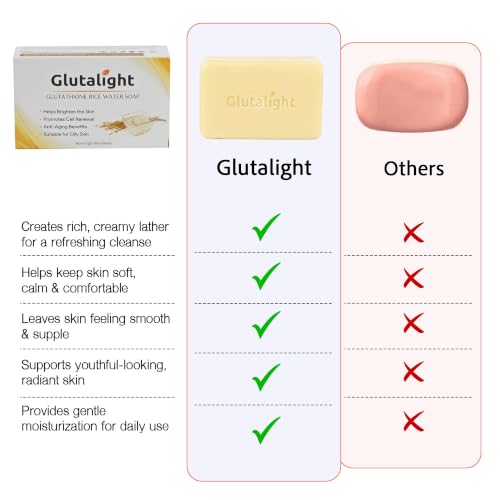 Image of Glutalight Glutathione Rice Water Soap - Korean Skincare, Pack of 3