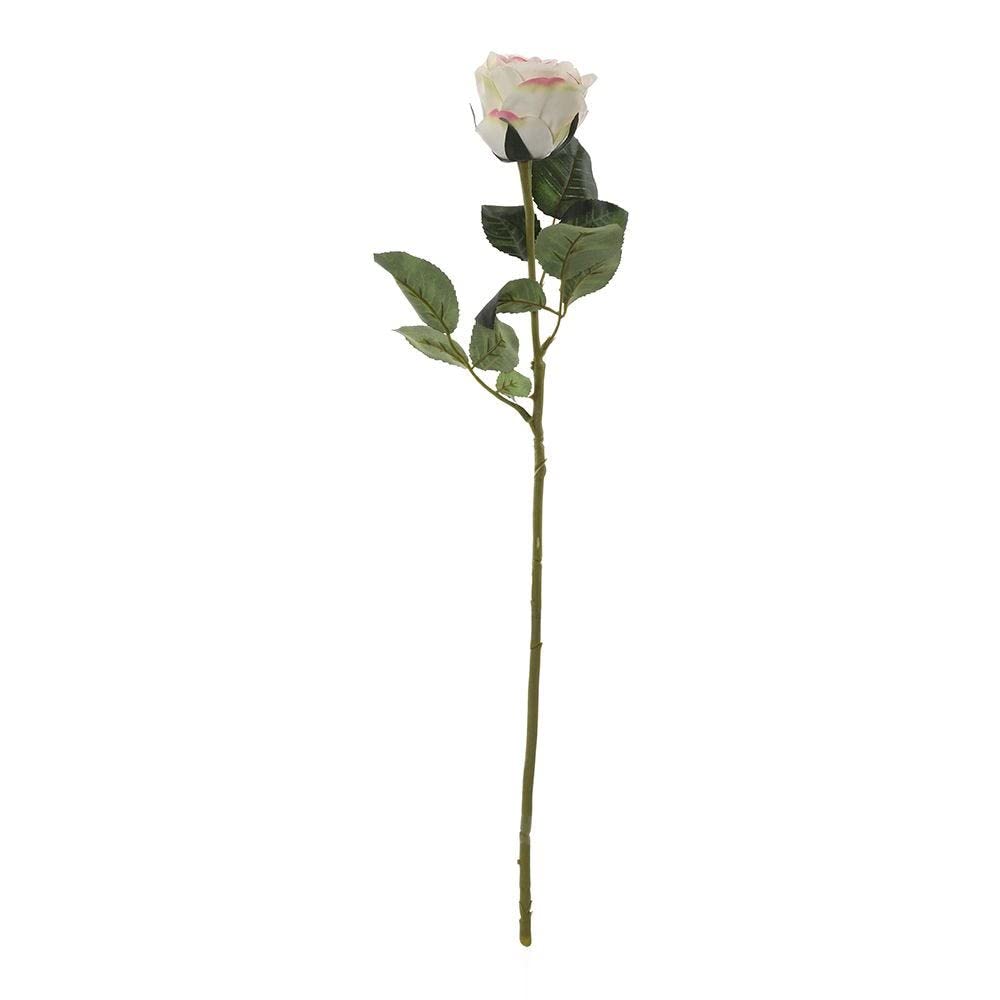 Homes R Us Rose Romance Single Stem, Pink & Ivory – 57 Cms Height: 57 Cm Length: 15 Cm Width: 9 Cm Pink