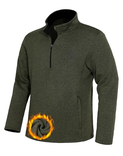 Image of Pioneer Camp Quarter Zip Fleece Pullover Men Lightweight Outdoor Layer | 1 /4 Zip Jacket, Anti-static, Anti-pilling, Soft Microfleece, Zipper Pockets, Hiking, Camping, Golf, Casual Daily wear