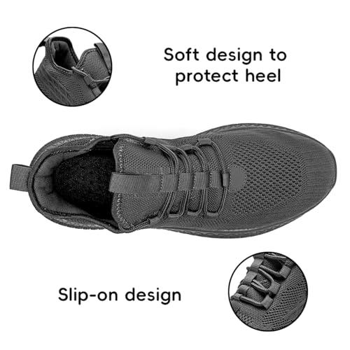 Image of Women's Tennis Running Walking Shoes Slip on Casual Non Slip Athletic Workout Gym Sneakers Fashion Lightweight Breathable Mesh Jogging Work Sports Outdoor Shoe