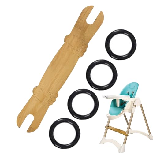 Reposapiés para trona de bebé, pedal de bambú natural, reposapiés antideslizante y ajustable en altura, accesorio universale para la mayoría de las tronas.