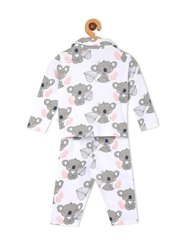 Image of The Mom Store Kids Cotton Night Suit for Boys and Girls | Breathable Night Dress for Kids Boys and Girls | Printed Nightsuit Pajama Set | Comfortable All-Season Sleepwear for Daily Use