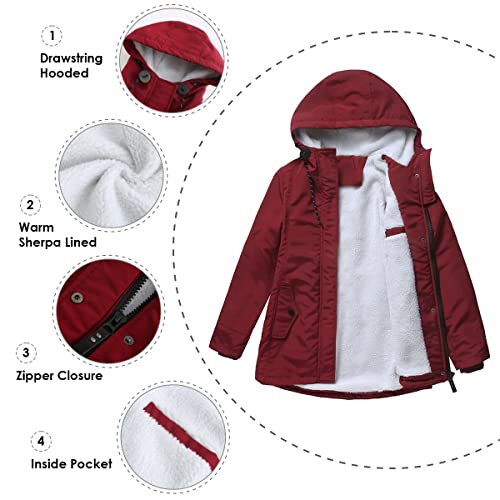 MODFUL Women's Warm Winter Coat Thicken Fleece Lined Parka Plus Size Jacket With Hood4