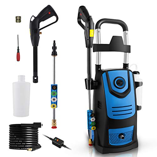 Suyncll 3800 PSI 2.8GPM Electric Pressure Washer Electric Power Washer with Soap Bottle (Blue)